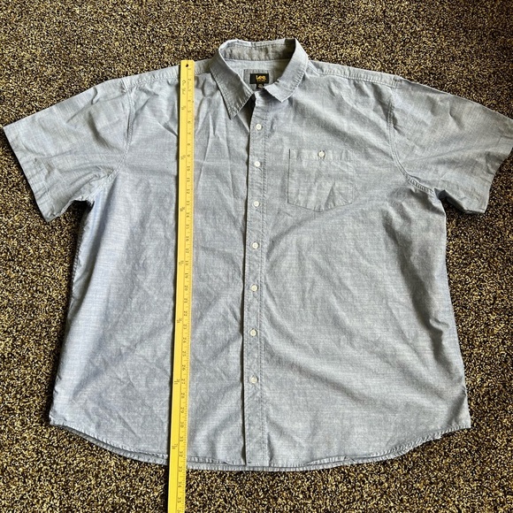 Lee Blue Casual Button Down Shirt - Picture 4 of 6